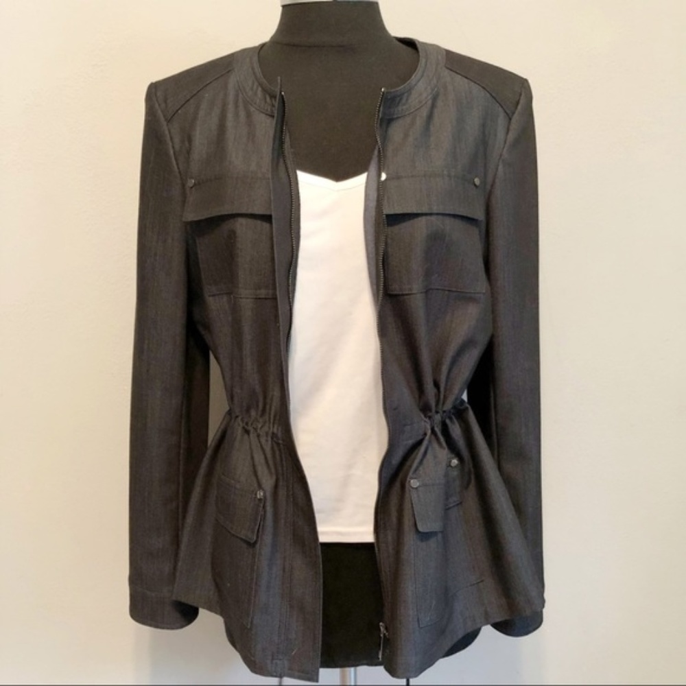 Tommy Hilfiger Dark Blue Zip Up Blazer